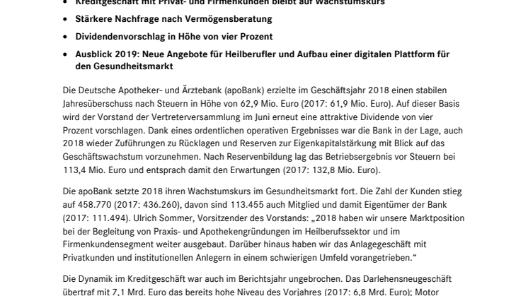 Starke Basis für Erweiterung des Geschäftsmodells