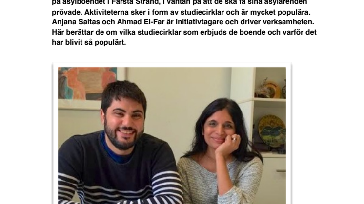 Intervju – Studiefrämjandet skapar meningsfullhet för asylsökande i Farsta Strand 