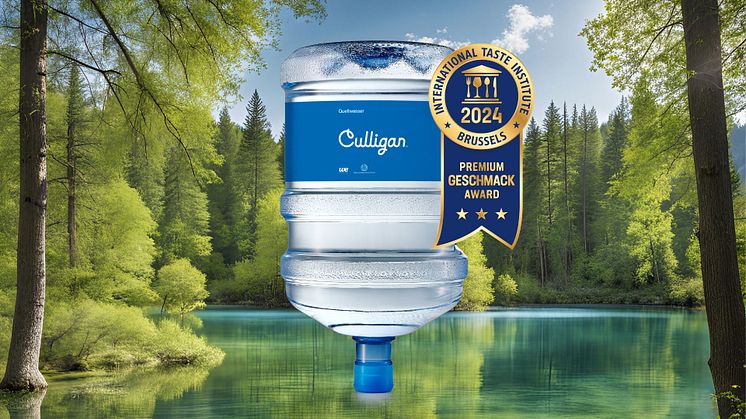 Culligan Quellwasser wurde für herausragenden Geschmack ausgezeichnet.