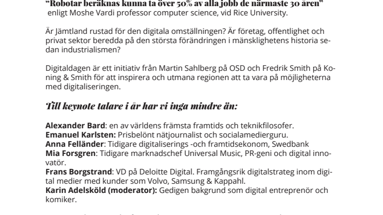 Digitaldagen 15/2 på OSD, Östersund