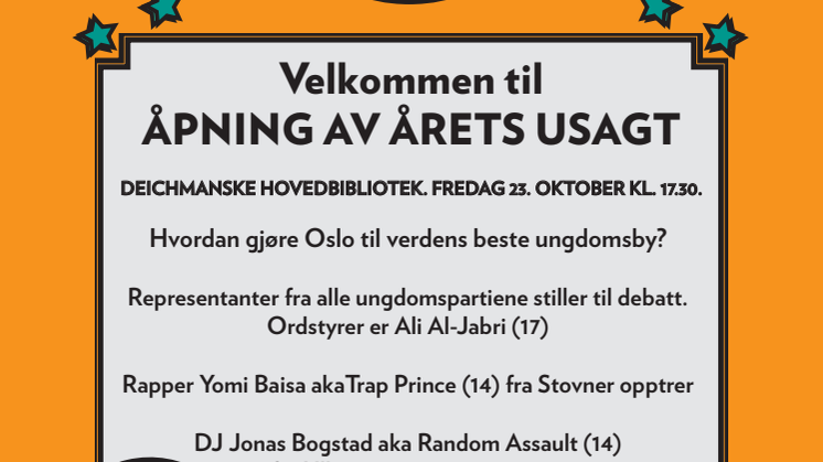 Program for Usagt runde to, første debatt!