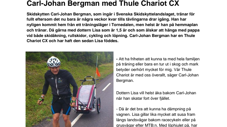 Carl-Johan Bergman med Thule Chariot CX1