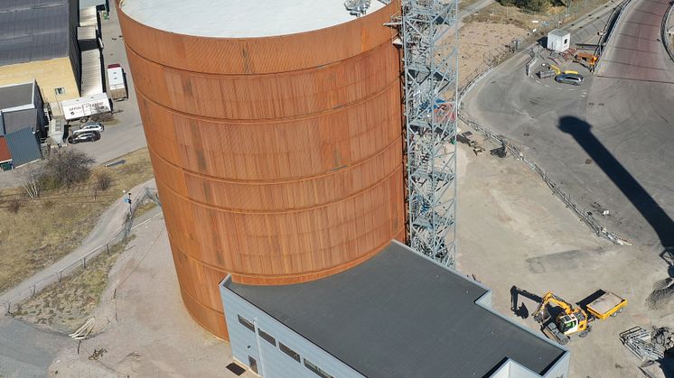 Ny ackumulatortank ger reservkapacitet i Uppsala