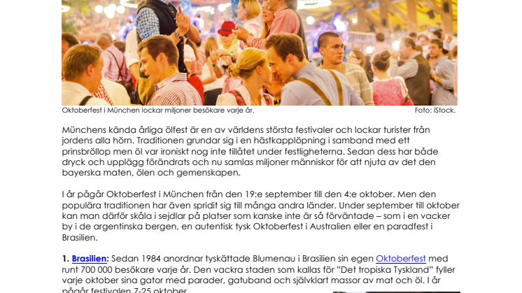Oväntade Oktoberfester världen över