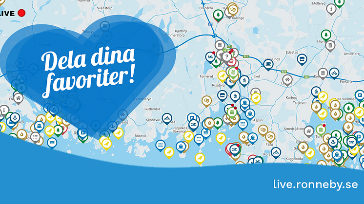 Nya Pins och ny funktionalitet på Ronneby Live