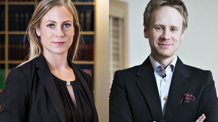 Advokaterna Johanna Hellström och Oscar Wackling