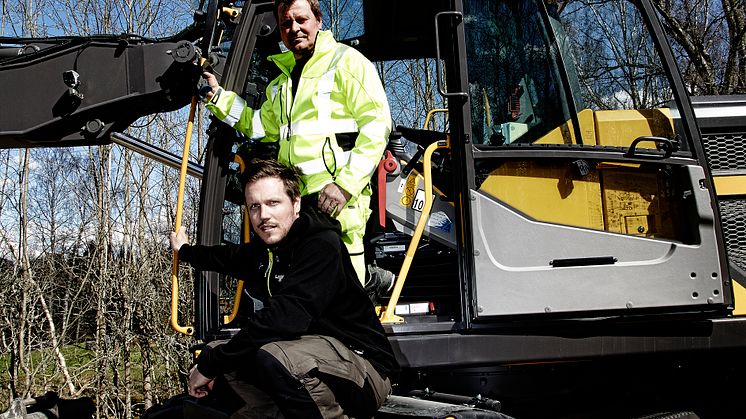 Volvo EW160E - Johnny Fagerhill och Johan Svensson på Linde Schakt