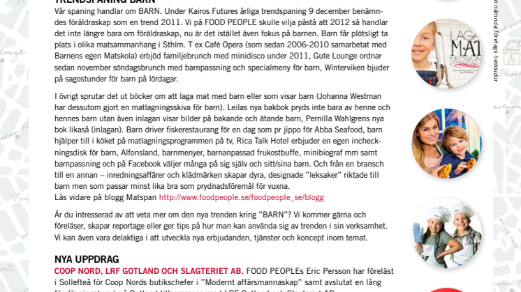 FOOD PEOPLE NYHETSBREV DECEMBER – Tema BARN
