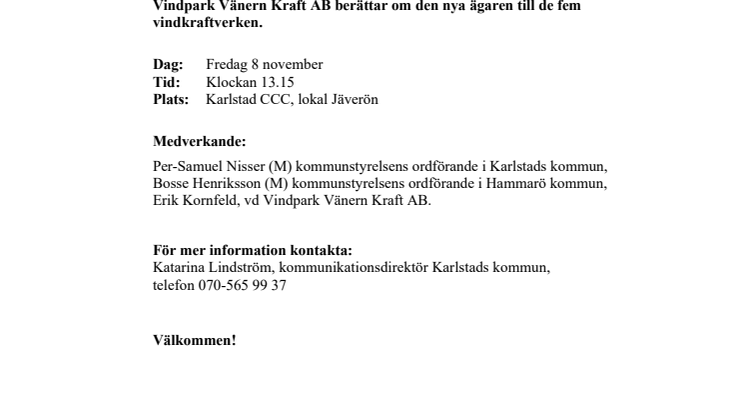Ny ägare till Vindparken 