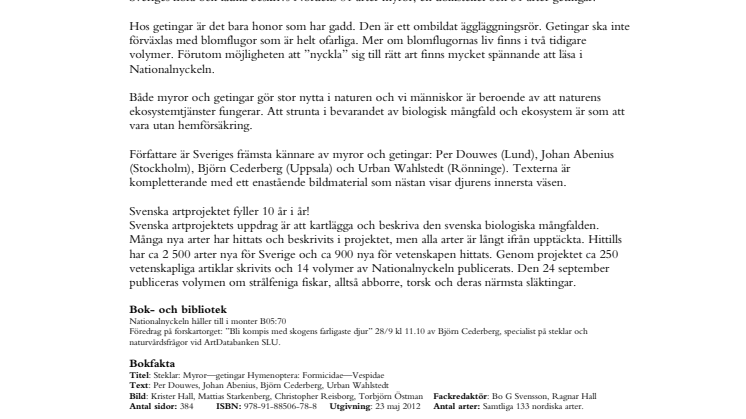 Allt om getingar och myror