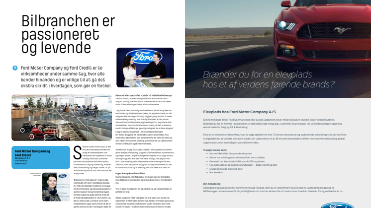 BRÆNDER DU FOR EN ELEVPLADS HOS ET AF VERDENS FØRENDE BRANDS?
