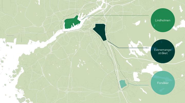 Gothenburg green city zone omfattar området från Lindholmen på Hisingen, genom evenemangsstråket till Forsåker i Mölndal.