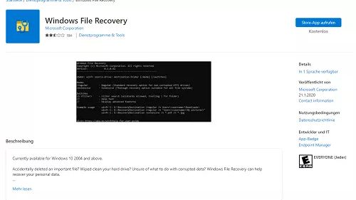 Microsoft Windows File Recovery