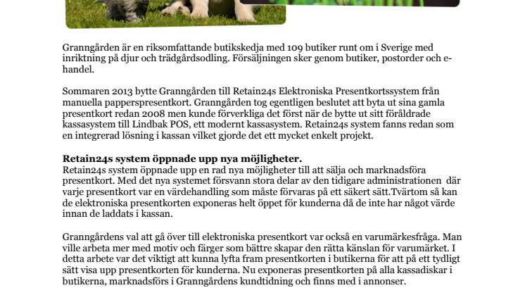 Granngården lät sina kunder designa presentkorten