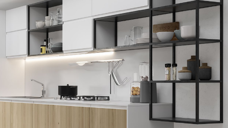 Float hyllsystem hos Beslag Design