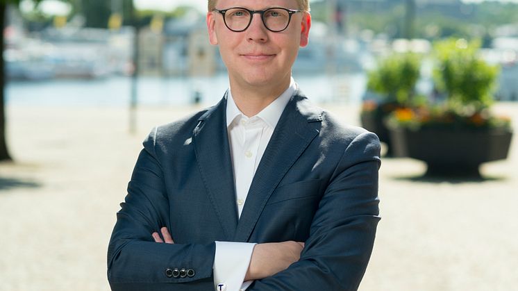Kristoffer Tamsons (M), trafikregionråd Region Stockholm och ordförande Mälardalsrådet.