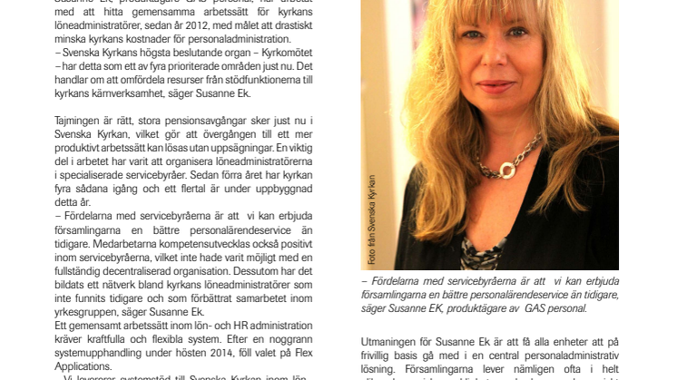 Gemensamt arbetssätt sparar pengar åt Svenska Kyrkan