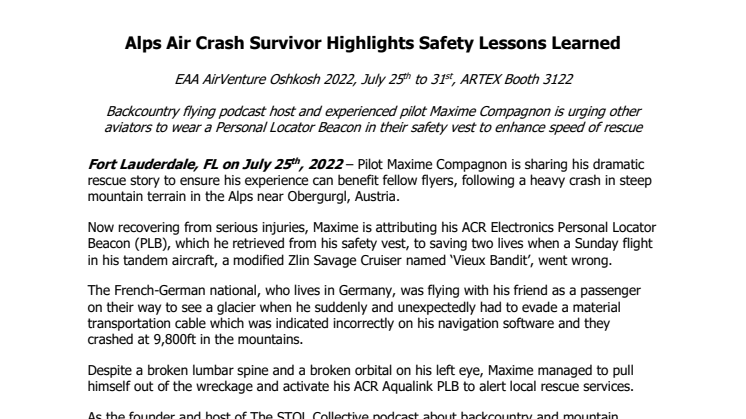 July 25 2022_Oshkosh - Alps Air Crash Survivor Highlights Safety Lessons Learned.pdf