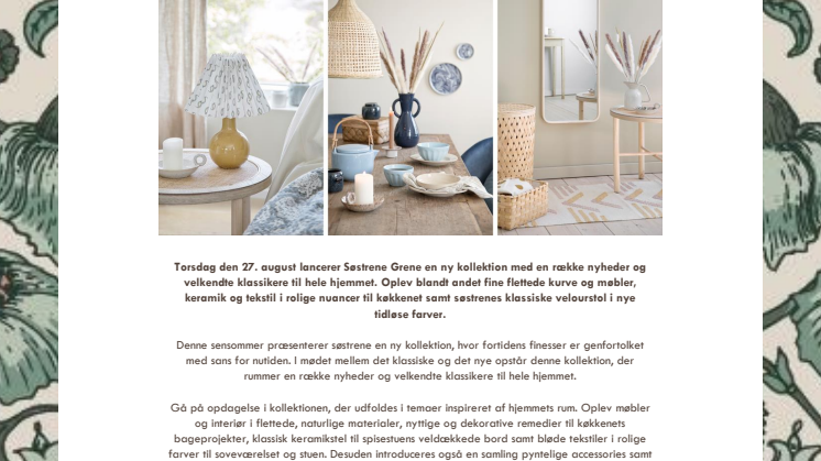 Ny kollektion fra Søstrene Grene: Et klassisk hjem i evig fornyelse