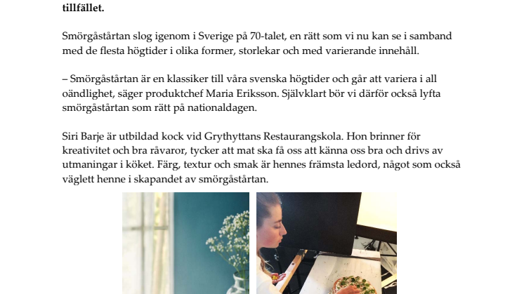  Fira 6 juni med nationaldagssmörgåstårta från Polarbröd