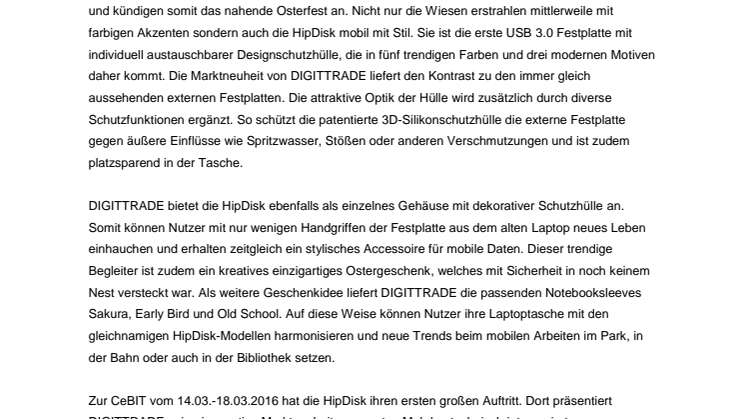 HipDisk: originelle Geschenkidee für das Osternest