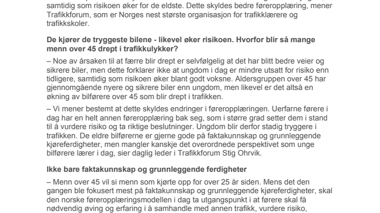 Bedre føreropplæring - færre drepte