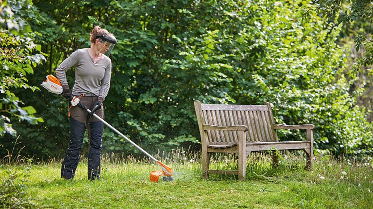 Praktisk og ergonomisk gresstrimmer. Foto: STIHL