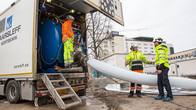 Strumpan på plats