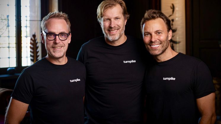 Turnpike Founders Carl Norberg , Björn Ögren and CEO Jonas Borglin