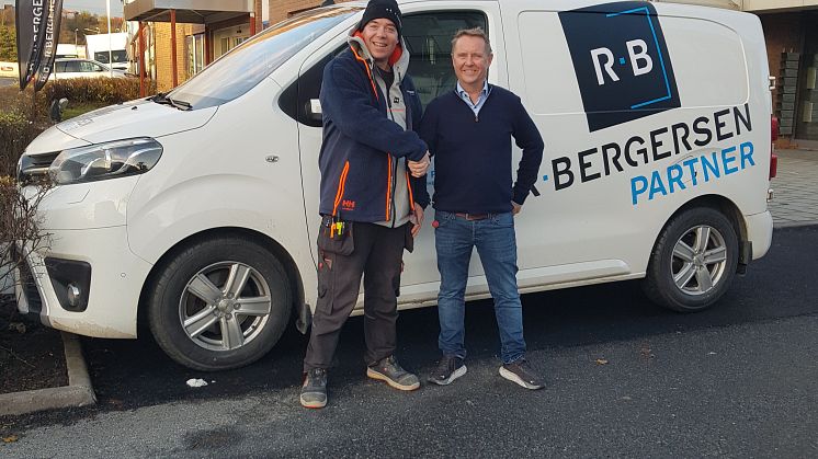 Daglig leder i Berg og Hox AS, Steinar Berg, sammen med Daglig leder i R. Bergersen AS, Raymond Lund.