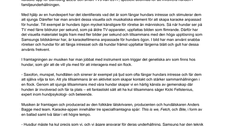 Samsung lanserar karaoke-app – för hundar