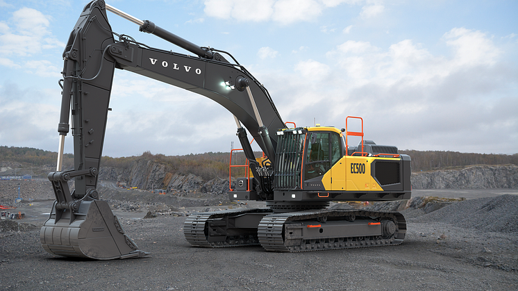 Förseriemodellen EC500 som presenterades på CONEXPO är en ny generation grävmaskiner från Volvo CE.