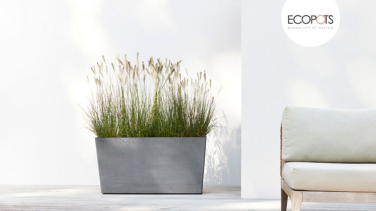 Ecopots Paris Wheels 100 Grey