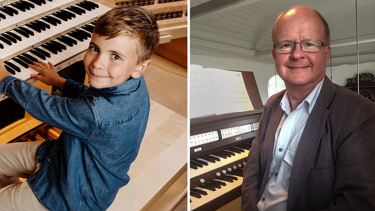 Gustav Hagstedt och Stein Markman, två uthålliga deltagare i Göteborgs Konserthus orgelmaraton.