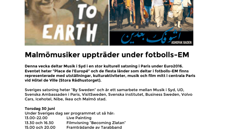 Malmömusiker uppträder under fotbolls-EM