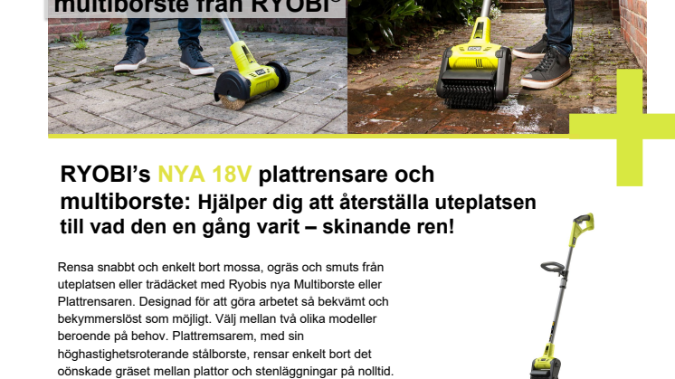 Succén tillbaka! Ryobis nya Plattrensare och Multiborste 2.0