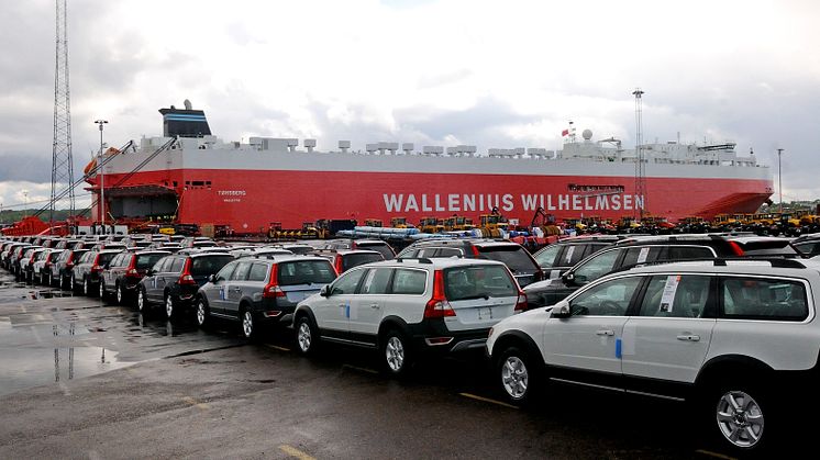 Ökad bilexport i Nordens största hamn