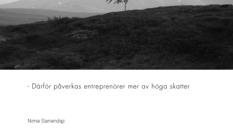 Marginalskatter och företagande