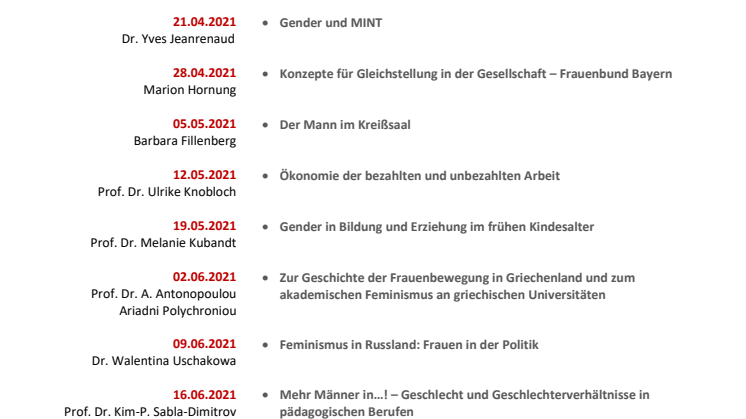 Ringvorlesung Gender und Diversityforschung 2021_Themen und Termine