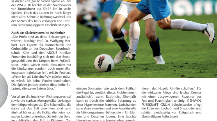 We are the Champions! Leistungssport verlangt auch den Füßen Höchstleistungen ab