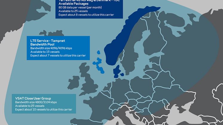 Simon Møkster Shipping has become the first to integrate Marlink provided Tampnet North Sea LTE (Long-Term Evolution) services across its entire fleet of vessels
