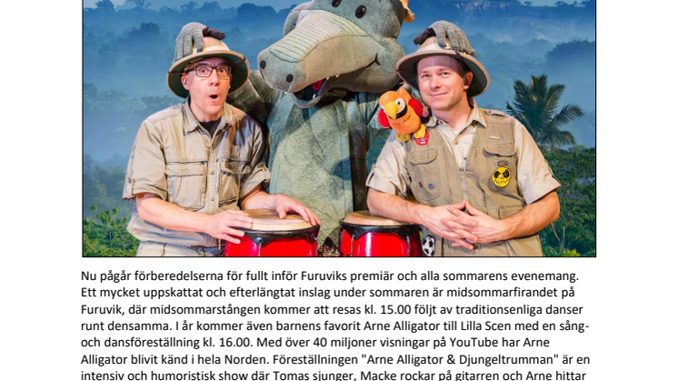 Fira midsommar med Arne Alligator på Furuvik