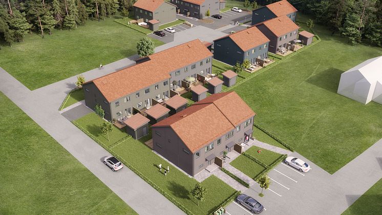 Brf Skogshem - 3D-översiktsbild