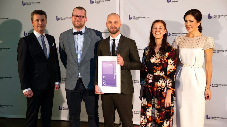 Fundamentet i Aarhus modtog Kronprinsparrets Sociale Stjernedryspris 2018. Prisen blev modtaget af Fundamentets daglige leder, Christian Rundager.