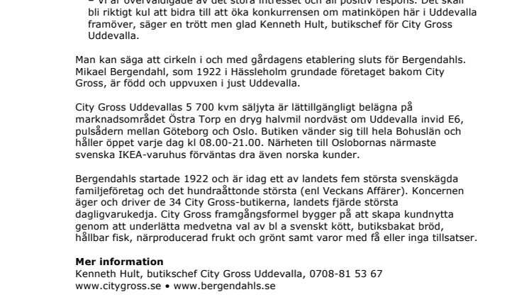 Kundanstormning när City Gross öppnade i Uddevalla