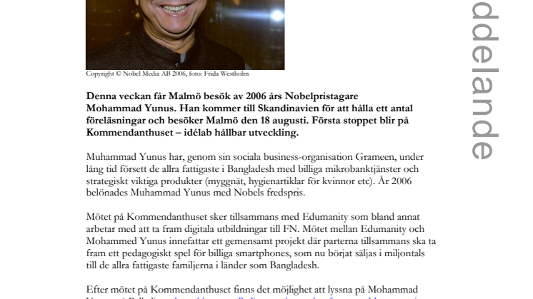 Nobelpristagare besöker Kommendanthuset – idélab hållbar utveckling