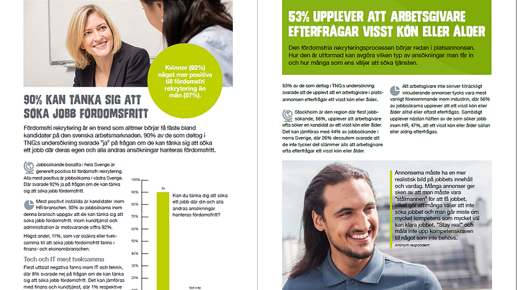 Ny rapport och undersökning om jobbsökares attityd och tankar kring fördomsfri rekrytering 