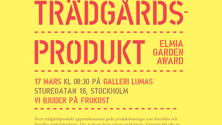 Inbjudan Elmia Garden 2016