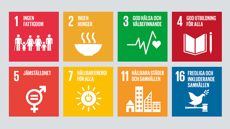 De globala målen i Agenda 2030 som handlar om social hållbarhet.