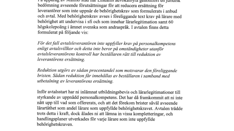 Sanktioner mot SFI-leverantörer
